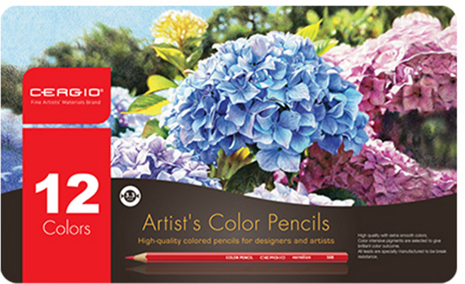 세르지오 유성 색연필 전문가 12 24 세트, 1개, 12색