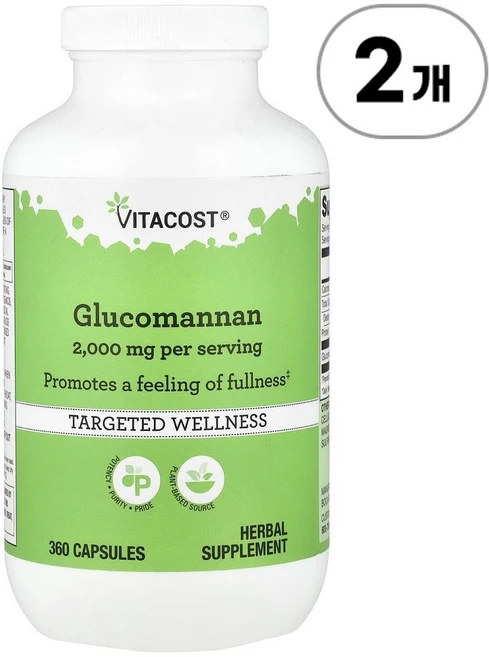 비타코스트 글루코만난 Vitacost Glucomannan 360정, 2개 - 쿠팡