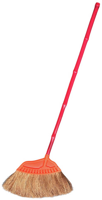 椰棕纖維掃把，彈性掃毛，清掃滑順, 椰絲掃, 1個
