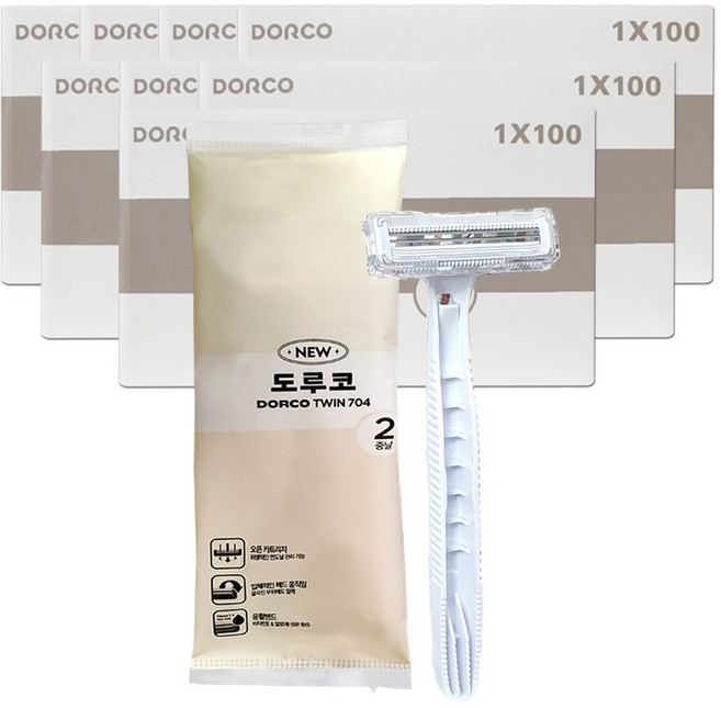 도루코 일회용 포장 면도기 TD-704, 1개입, 800개