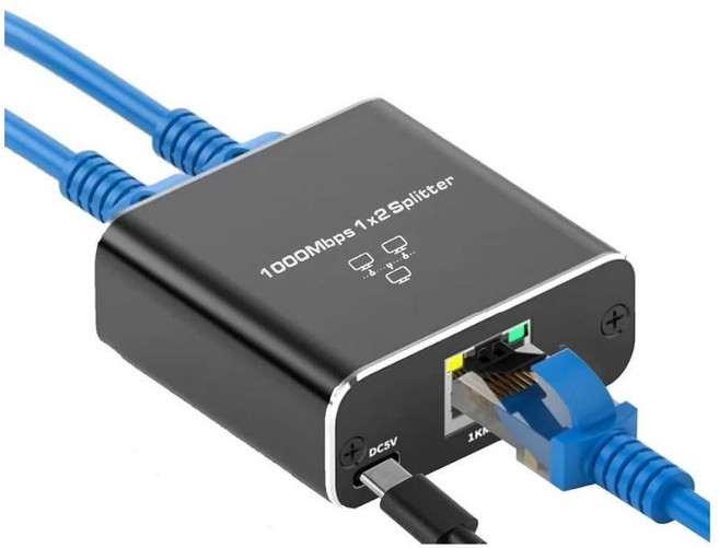 RJ45 乙太網路分線器 輕鬆擴展網路連接, 1個, 高階網路一分二, 高階網路一分二