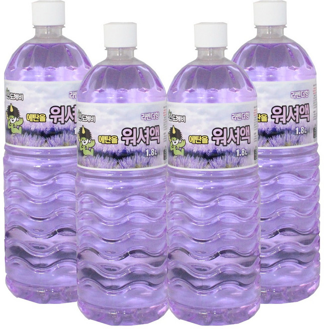 산도깨비 워셔액 라벤다향 1.8L X 4개