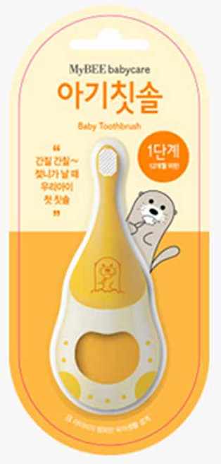 마이비 1단계 영유아칫솔, 혼합 색상, 1개입, 1개