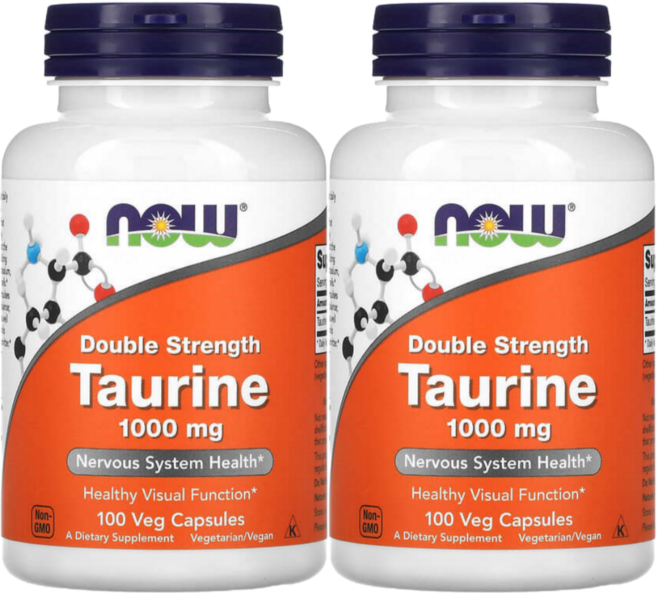 Now Foods Taurine 나우푸드 타우린 1000mg 100베지 캡슐 2팩, 2개, 100정