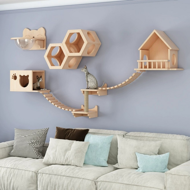 벽걸이 캣선반 캣워크 선반 캣워커 놀이터 벽 하우스, 1개