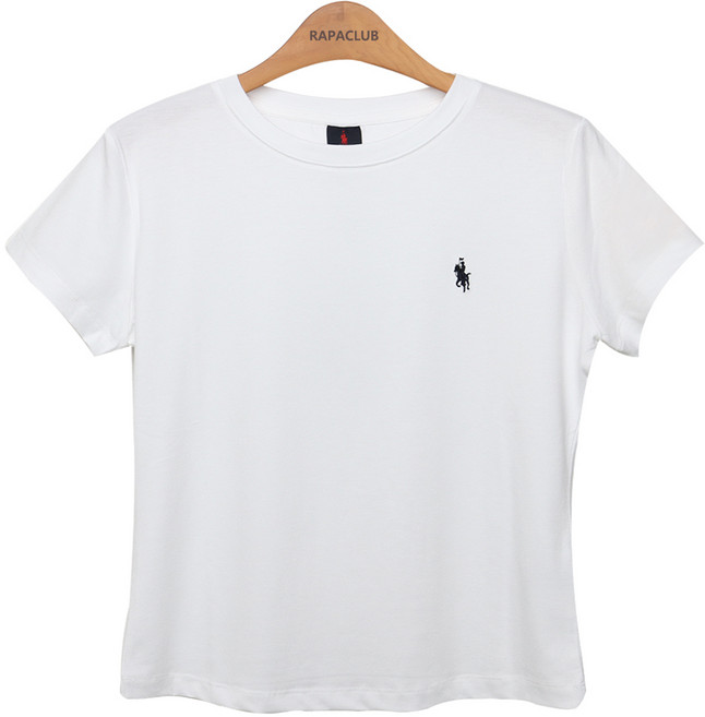 라파클럽 여성 라운드 세미크롭 티셔츠