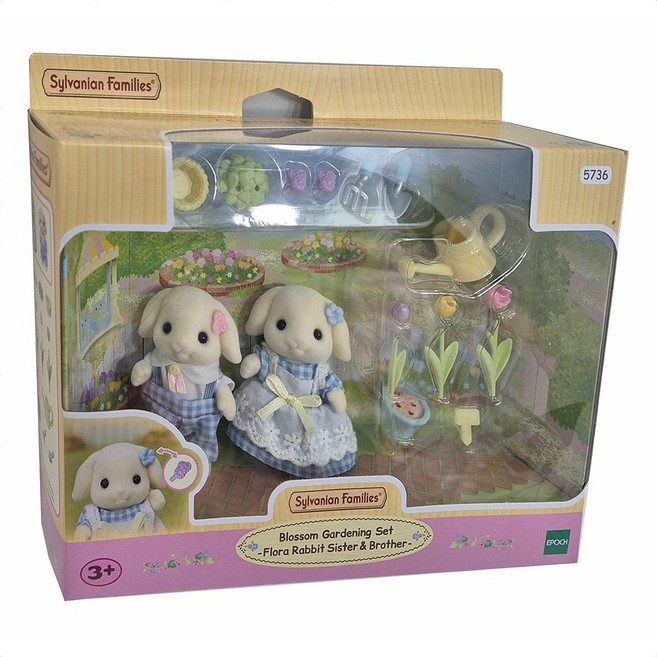 실바니안패밀리 플로라토끼 남매의 꽃가꾸기 인형, 1개