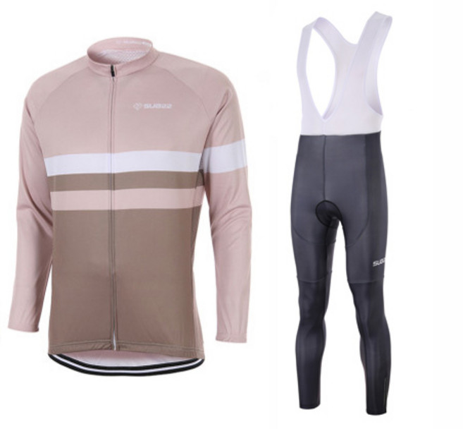 서브22 라이딩복 자전거의류 져지 빕숏 세트 브라운