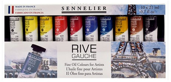 시넬리에 리브고쉬 유화물감 N130303.1 Rive Gauche Hardboard set, 21ml, 10색