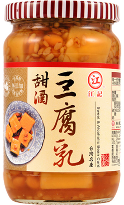 江記 甜酒豆腐乳, 1個, 甜酒豆腐乳(380g/罐)