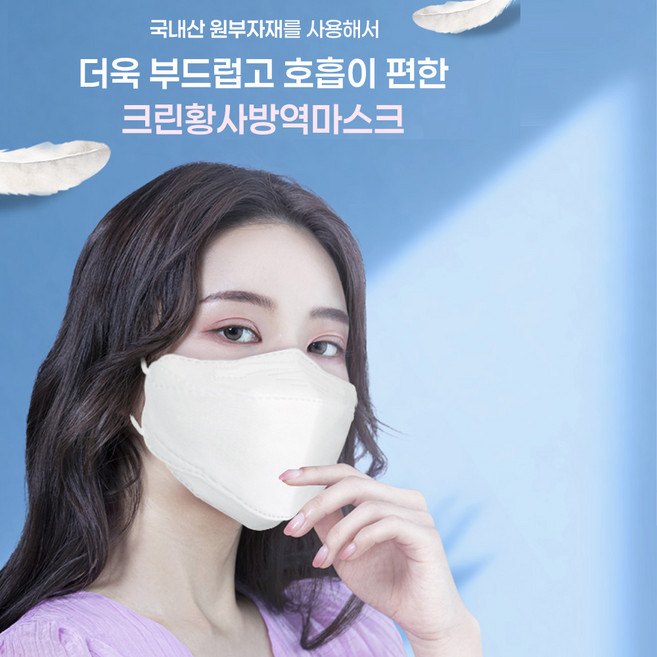 크린엣지 KF94 3D 입체형 황사 방역 마스크 흰색 개별포장 대형 50매 2박스, 화이트, 1개, 50개입