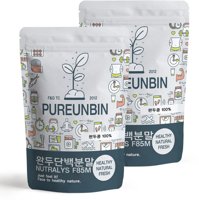 푸른빈 완두콩 단백질 분말 가루, 500g, 2개