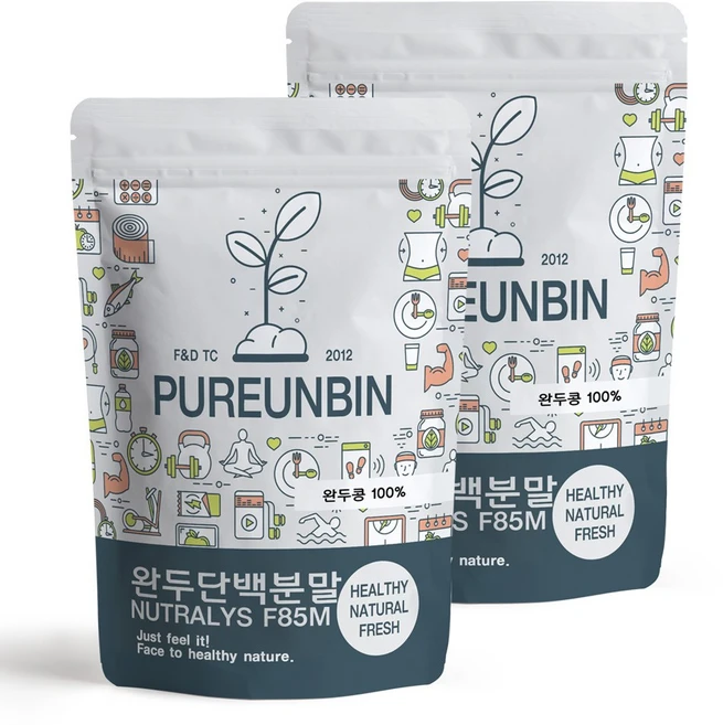 푸른빈 완두콩 단백질 분말 가루, 500g, 2개 - 쿠팡