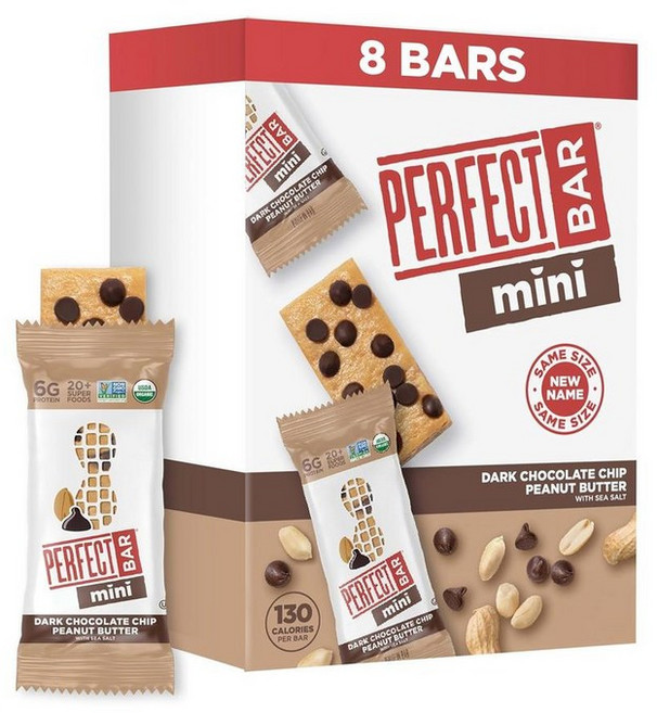 Perfect Bar 미니 다크 초콜릿 칩 땅콩 버터 단백질바 8개입 200g