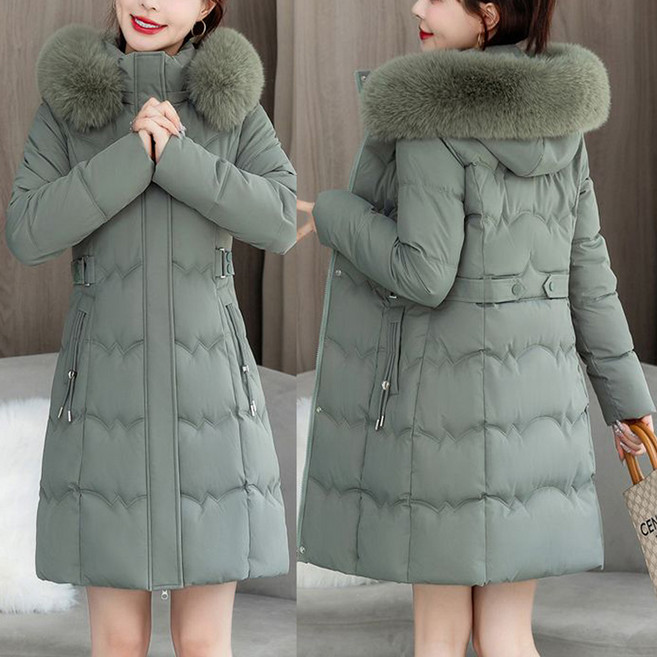 웰론 패딩 빅사이즈 코트 롱패딩 보온 겨울 자켓 점퍼 두툼한 여성코트 따뜻한 후드집업 바람막이 D88U