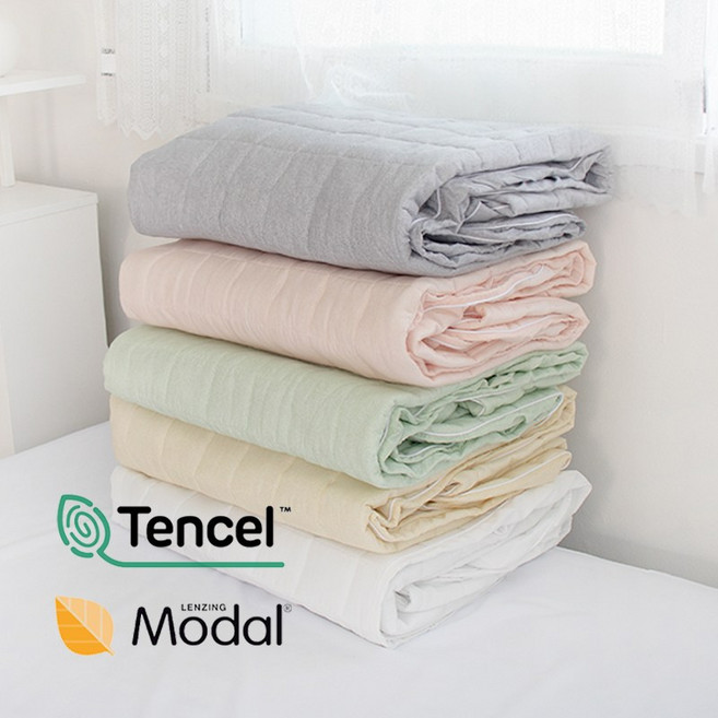 국내생산 무자극 무소음 모달100% 누빔매트리스커버 완전 고정형 S/SS/D/Q/K/Ek/패밀리