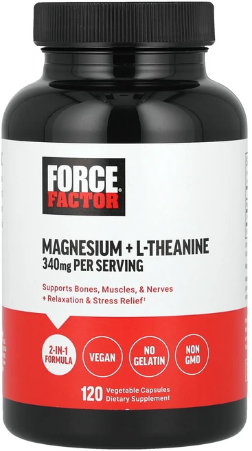 행복하고 건강하게 Force Factor 마그네슘 + l-테아닌 베지 캡슐 120정 백년회로하세요, ForceFactor마그네슘l테아닌베지캡슐120정, 1개 - 쿠팡