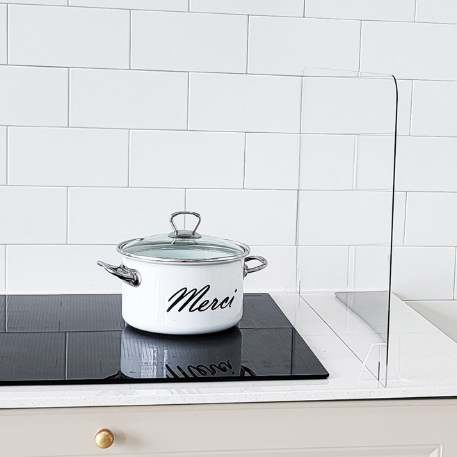 인덕션가드 투명 가림막 가스렌지 커버 기름튐방지 칸막이 물막이 3T, 1개