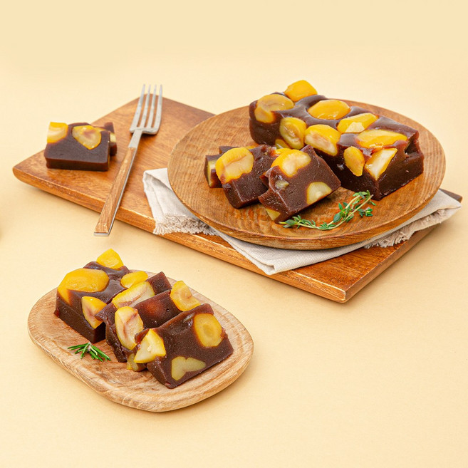 [여수삼합당] 달지 않고 고소한 밤양갱 고급 수제양갱 팥양갱, 3개, 200g