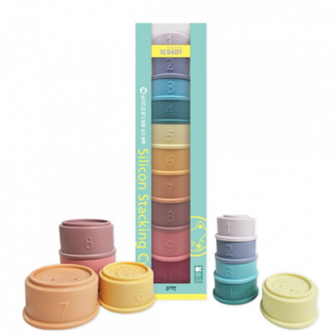 실리콘컵쌓기동물숫자블록, 1개