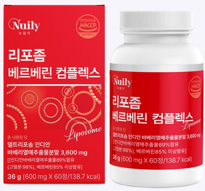 리포좀 베르베린 컴플렉스 600mg x 60정 바베리열매분말 바나바잎 발효여주 프락토올리고당 강황 비타민미네랄믹스 판토텐산 칼슘, 1개