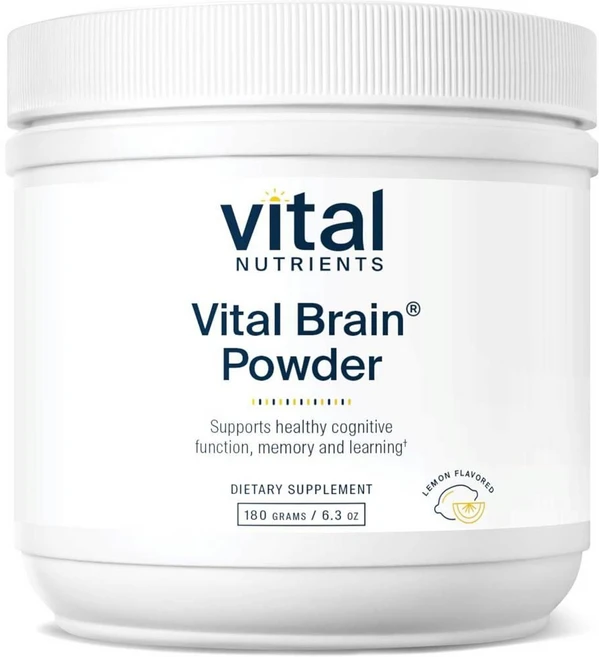 바이탈 뉴트리언츠 바이탈 브레인 파우더 포스파티딜세린 아세틸-L-카르니틴 레몬맛 Vital Nutrients Vital Brain Powder, 바이탈 뉴트리션 바이탈 브레인 파우더 | 포스파티딜세린, 180g, 1개 - 쿠팡