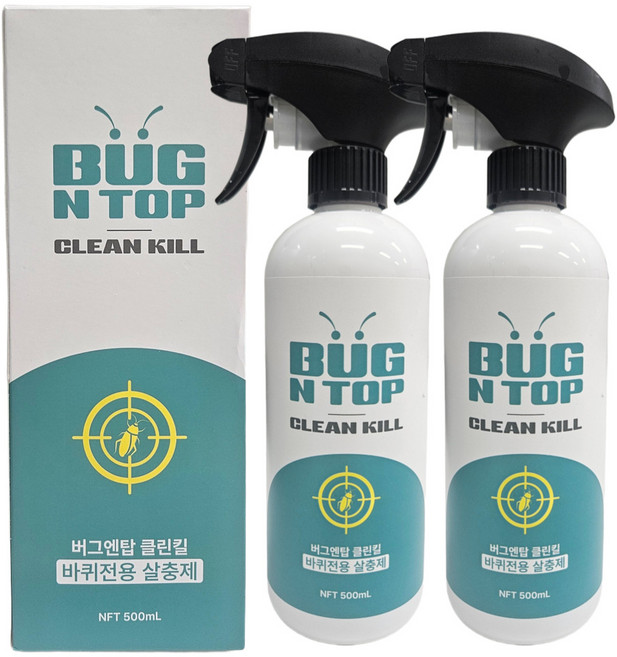 [버그엔탑] 바퀴벌레약 살충제 퇴치제 바퀴약 클린킬 키퍼왕유제, 2개, 500ml