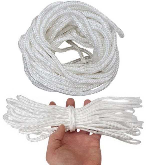 본라이프 천정 건조대줄 교체용끈 다용도줄 빨래건조대줄 베란다 빨래줄 밧줄 노끈 건조줄 캠핑 다용도로프, 백색, 5m, 1개