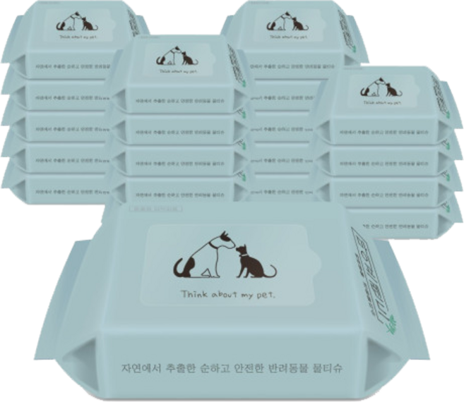 펫티슈 반려동물전용 물티슈 눈물자국 탈취 눈꼽제거 전용티슈 20매, 1개