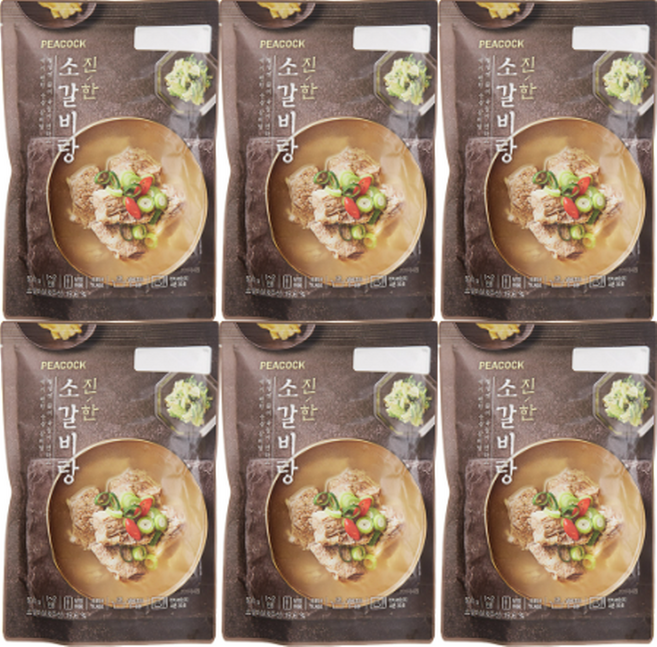 피코크 진한 소갈비탕 500g 총, 6개