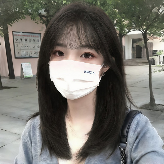 여성 가발 일체형 쇄골 미디움 단발 수제 여성 둥근 얼굴의 통가발, 1개, 블랙브라운