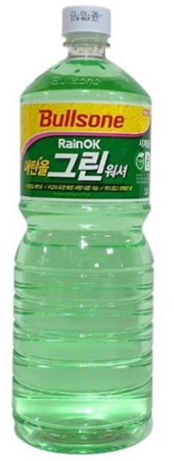 워셔액 1.8L 불스원 에탄올 레인OK 녹색 YWCBE4AC