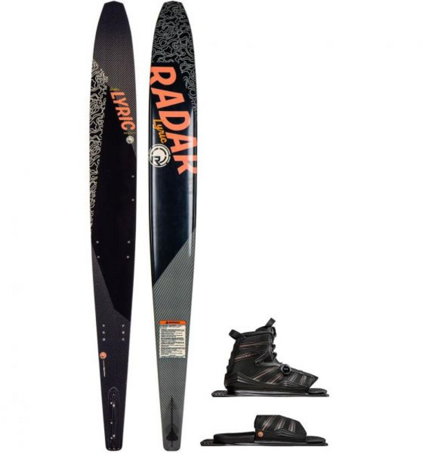 수상 스키 바인딩 주니어 원스키 웨이크보드 Radar Graphite Liric Waterski with Lyric BOA Boot - SM & ARTP, 65"