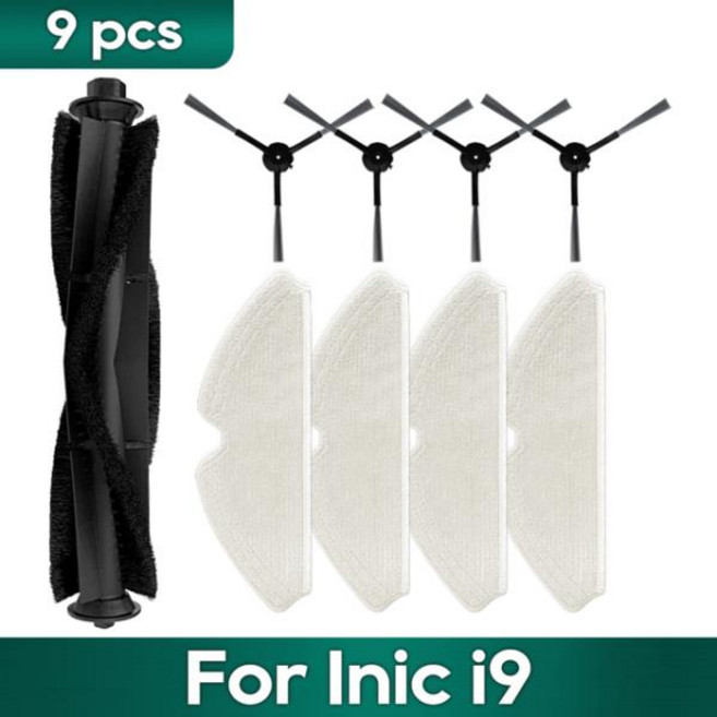 JS 로봇 청소기 Inic i9 호환 가능 부품 키트 액세서리 메인 사이드 브러시 Hepa 필터 Mop 천 닦는, 03 Set C, 1개