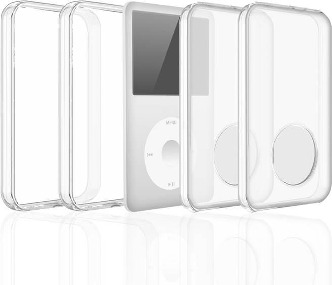 아이팟 클래식 5세대 6세대 7세대 풀커버 투명 하드 케이스 2개입 세트