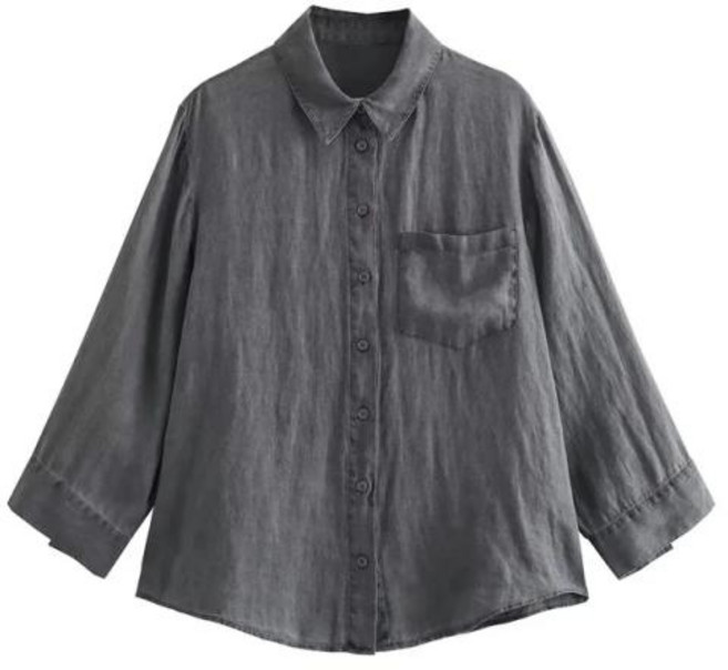 여성 캐주얼 세트 바지 블라우스 헐렁한 셔츠 여성용 여름 투피스 업 단추 루즈 린넨