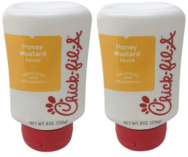 치킨필에이 소스 8온스 짜기 병 2개 세트 밀봉 가능 용기 딥핑 드리즐링 마리네이드용 (허니 머스타드), Honey
