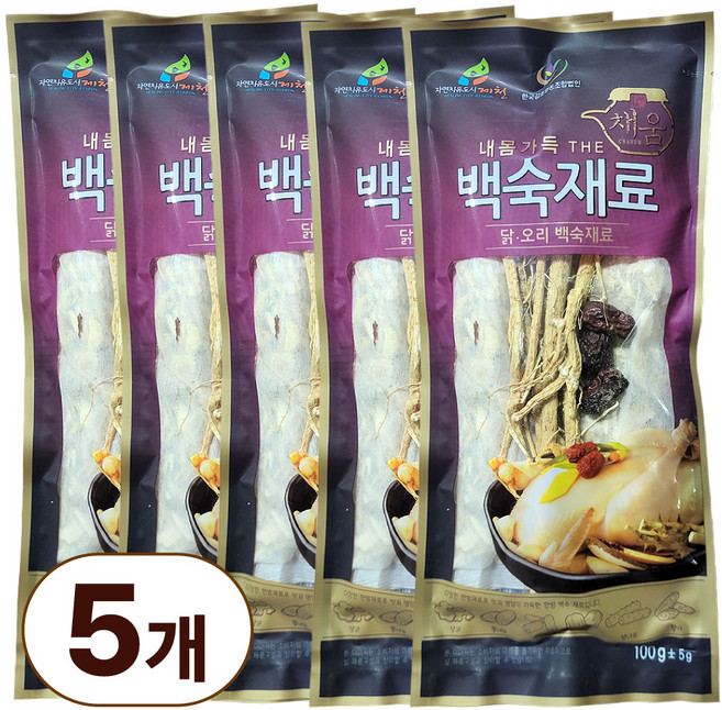 채움 통황기 대추 삼계탕재료 백숙재료 내몸가득 채움 티백, 5개, 100g