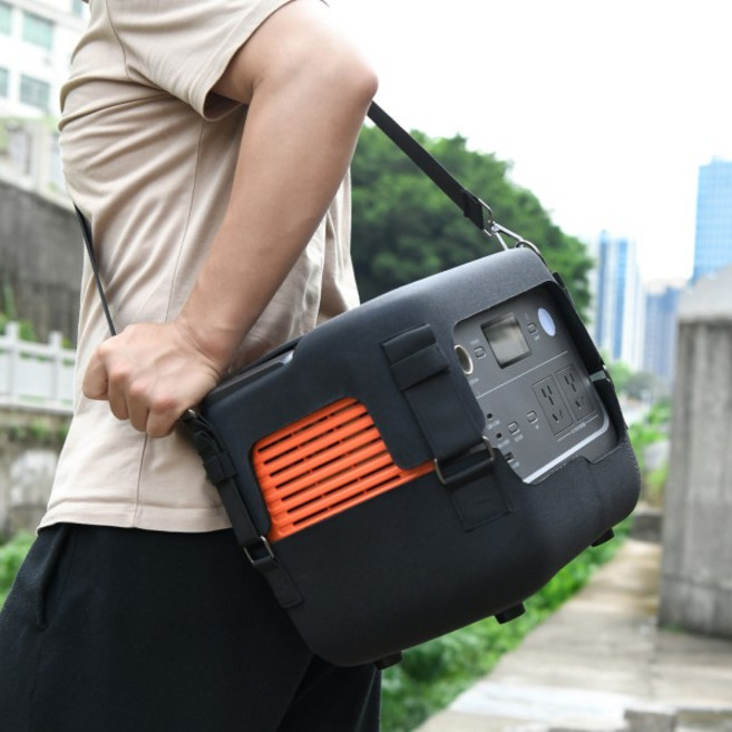 Jackery Explorer 1000 v2 EVA 보호 케이스 용 운반 케이스 어깨 끈 액세서리가있는 방수 여행용 보관 가방
