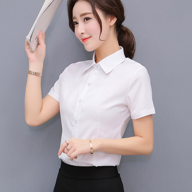職業白襯衫女長袖韓版修身正裝工作服女士襯衣量大從優廠家直銷