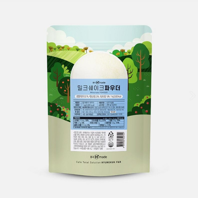 흥국 밀크쉐이크 파우더, 1kg, 2개, 1개입