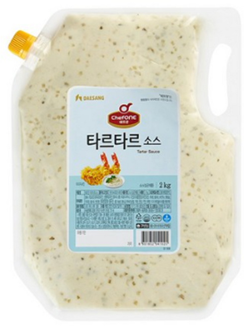 쉐프원 타라타르소스 2kg, 쉐프원 타르타르소스 2kg청정원 소스드레싱, 1개