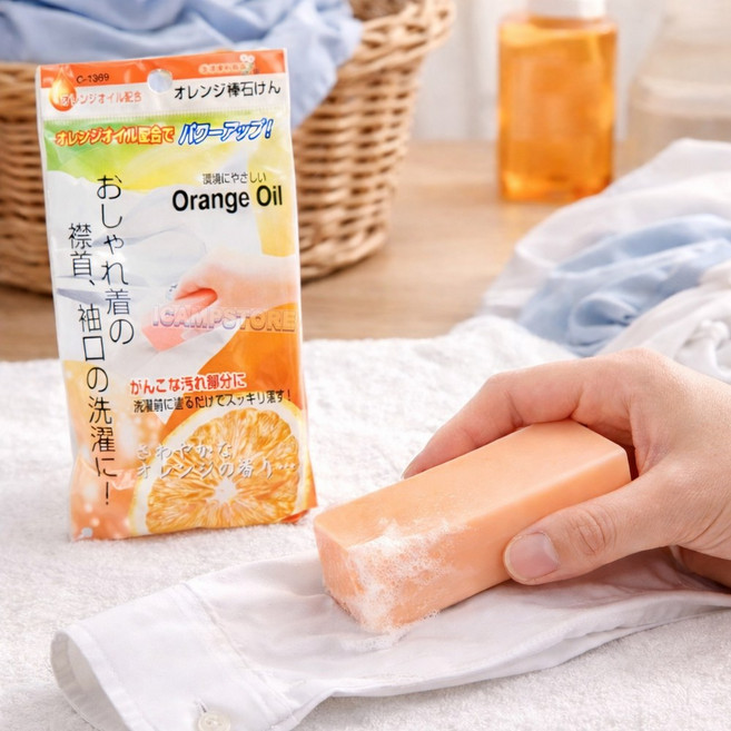 부동화학 일본 수입 정품 오렌지 오일 세탁 비누 냄새 제거, 100g, 2개