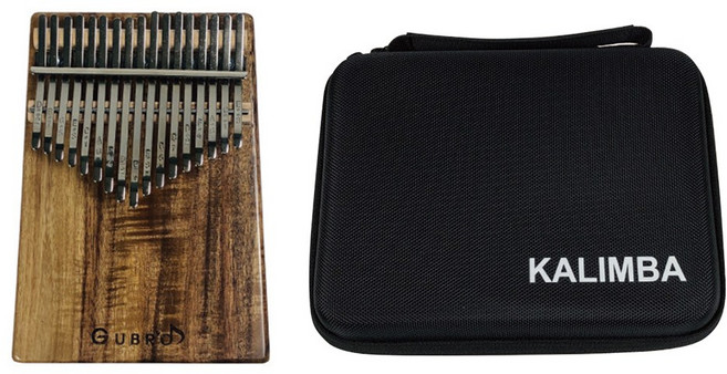 구브로 칼림바 17음계 할로우바디 칼림바 메이플 코아 월넛 GHK17, GHK01 - 코아+전용 하드케이스, 1개