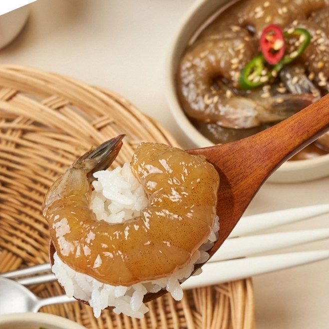 직접 담근 소스 간장 새우장 순살 깐 새우장 30미 내외 (간장 소스) 1.2kg, 1개