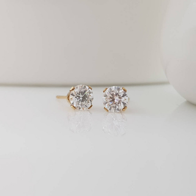 14k 랩 다이아몬드 1부 2부 로망스 귀걸이