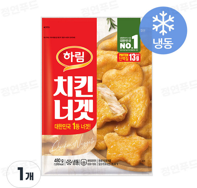 하림 (냉동) 치킨너겟 480g, 1개