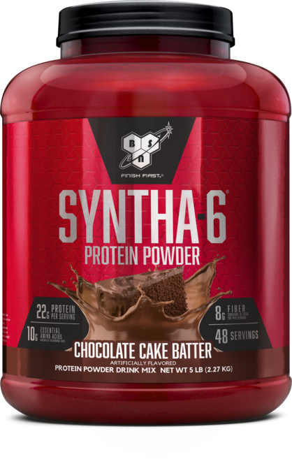 비에스엔 신타-6 프로틴 파우더 드링크 믹스 단백질 보충제 초콜릿 케이크 배터, 1개, 2.27kg