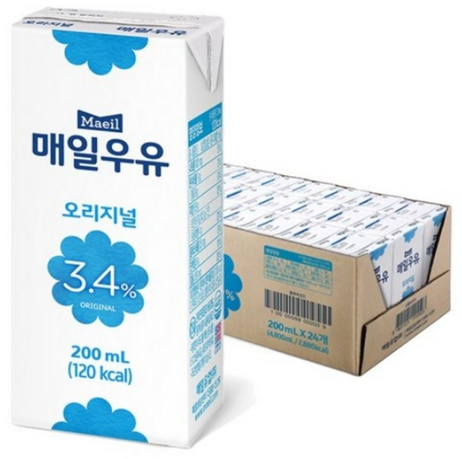 매일우유 오리지널, 200ml, 168개