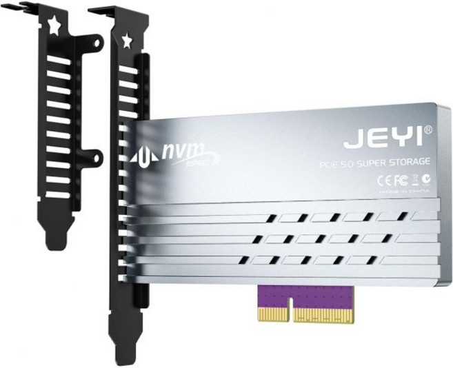 JEYI NVMe M2 to SATA 어댑터 히트싱크 포함 내부 5포트 비RAID III 6Gbs 카드 NAS 서버 데스크탑 PC 지원 SSD HDD, PCIe 5.0 NVMe Heatsink